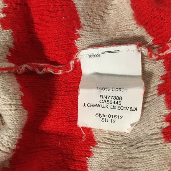 Madewell Lakeview Red/Cream Knit Sweater - Picture 9 of 9